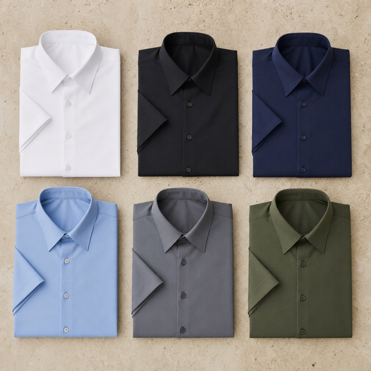 Caprinno Stretch-Hemd product colors flatlay